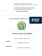 Poltica Nacional Del Ambiente