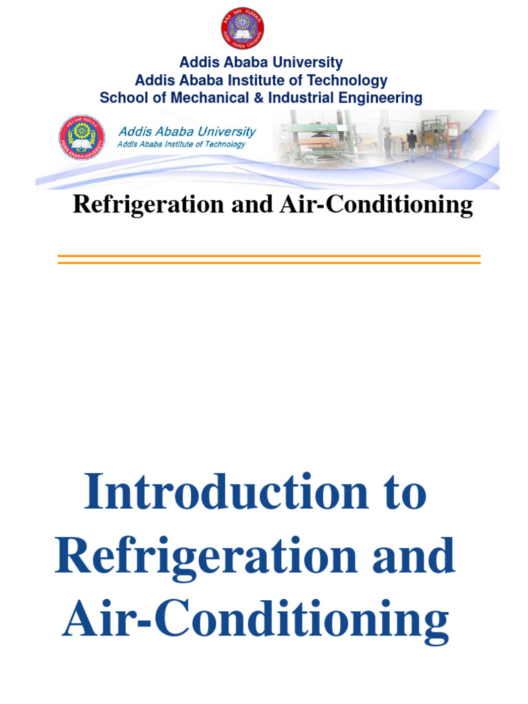 CHAPTER 1 Introduction To Refrigeration and Air Conditioning PDF