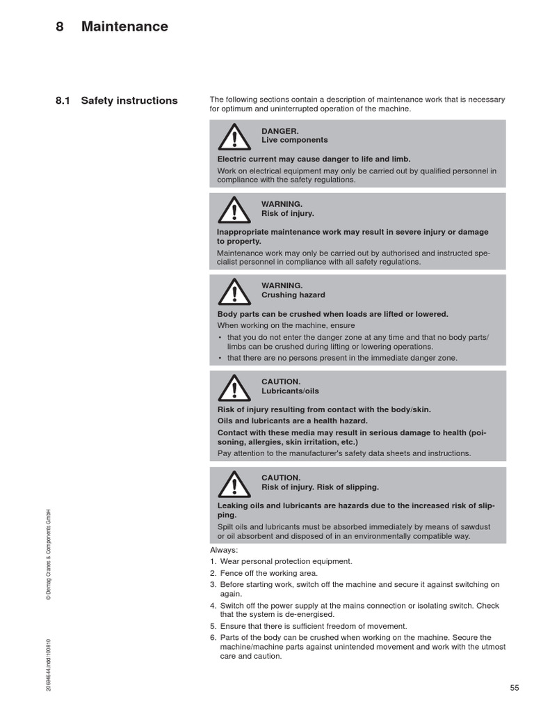 DEMAG CRANE FAULT CODES visual data 5