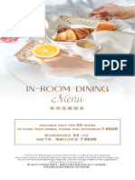 HO - in Room Dining Menu
