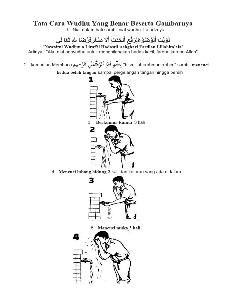 Image Result For Gambar Ringkasan Cara Wudhu Yang Benar