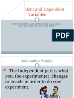 PR2-Independent and Dependent Variables
