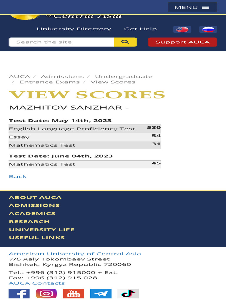 American University of Central Asia AUCA View PDF