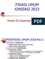 Spesifikasi Umum Harmonisasi 2023 - Medan