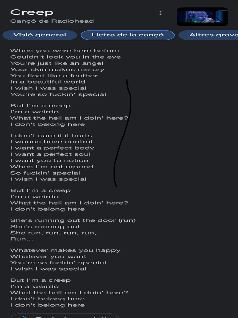 Creep PDF Songs Written Alternative Rock