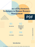 Importance of Psychometric Techniques in Human Resource Management