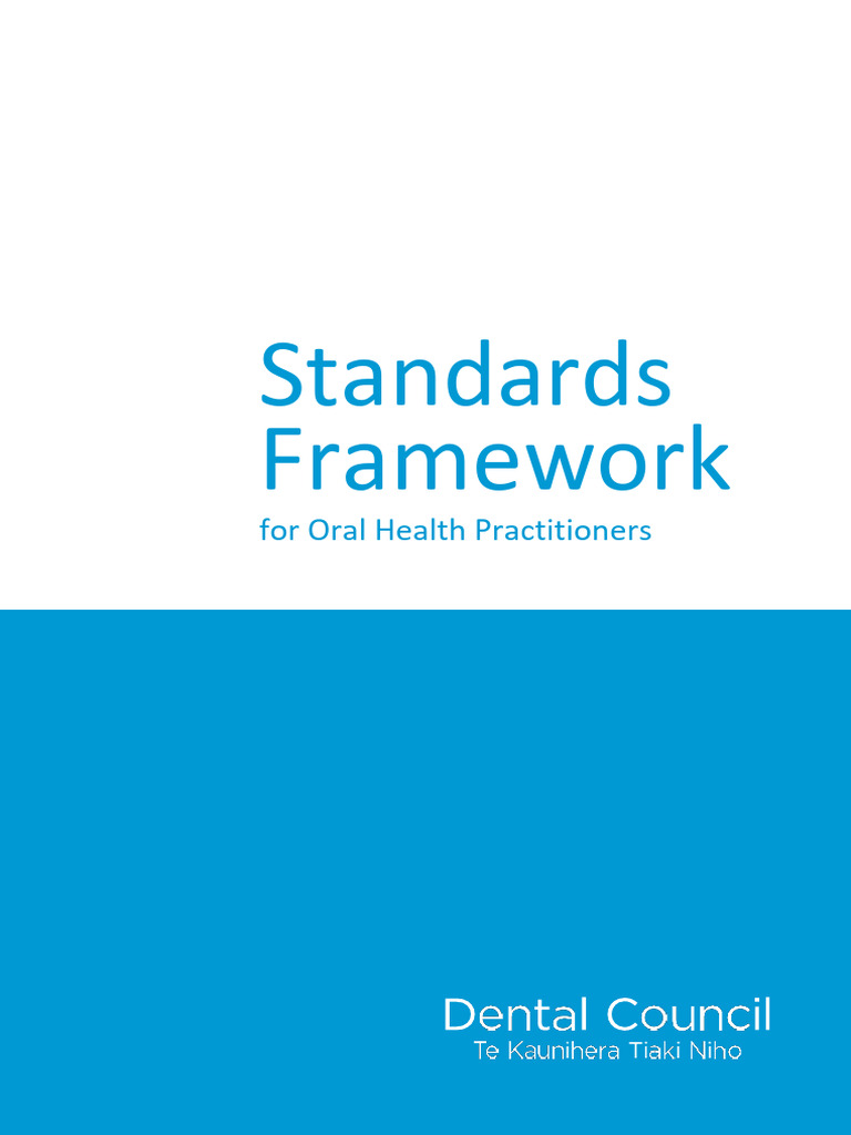 Standards Framework For Oral Health Practitioners PDF Health Professional Dentistry