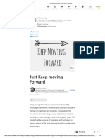 Just Keep Moving Forward - LinkedIn