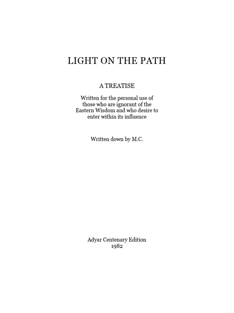 Light on the path pdf understanding karma