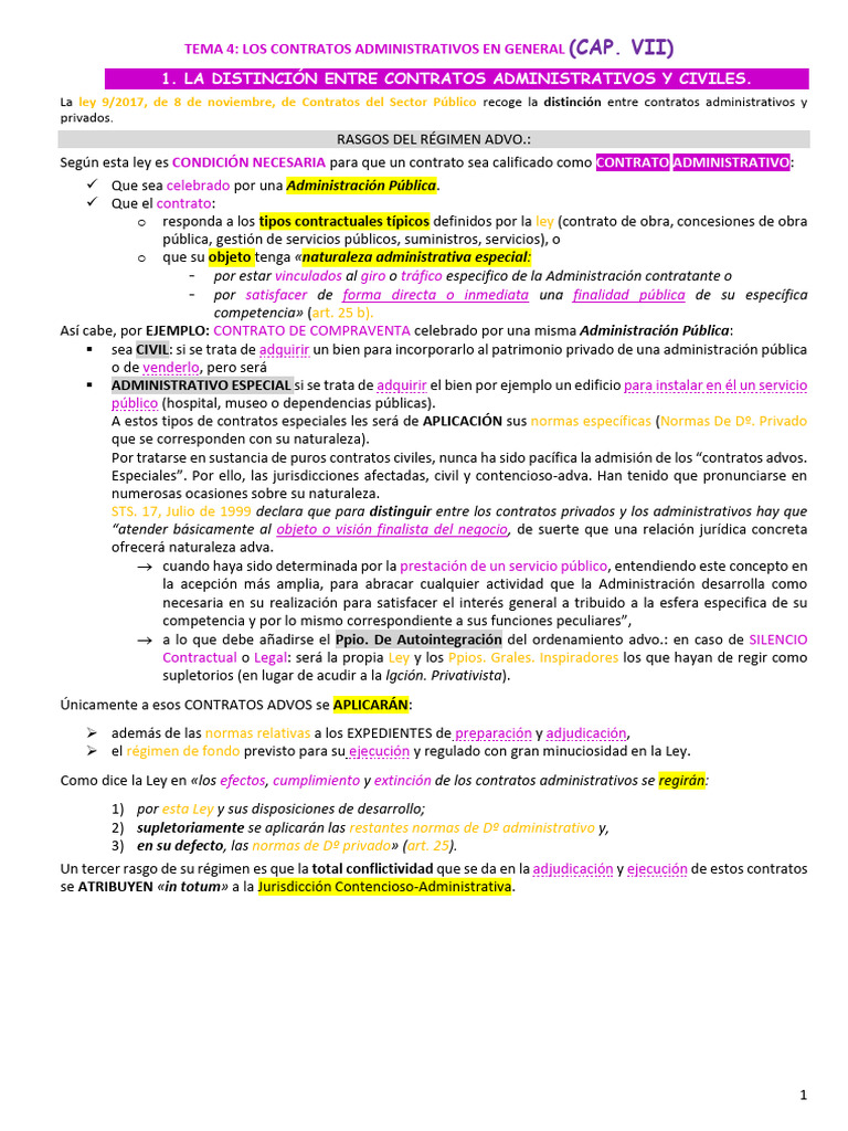 Contratos Administrativos: Claves y Distinciones | PDF | Ley procesal ...