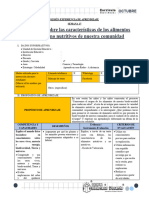 Aprendemos Sobre Las Características de Los Alimentos Nutritivos y No Nutritivos de Nuestra Comunidad