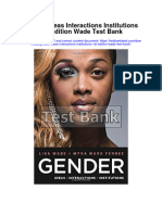 Gender Ideas Interactions Institutions 1st Edition Wade Test Bank