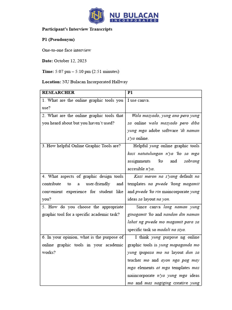 Interview Transcripts | PDF | Computing | Design