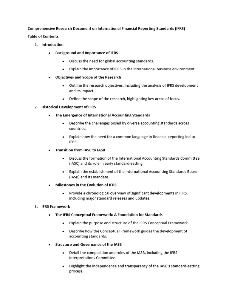 IFRS Research: Standards and Impact | PDF | International Financial ...