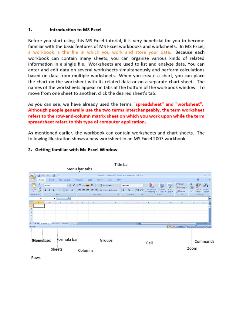 Introduction to ms excel pdf microsoft excel spreadsheet