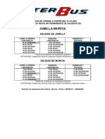 Horarios Verano Jumilla Murcia 2021 A Partir 01-07-21