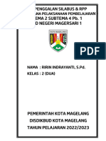 Tema 2 Subtema 4 Pb. 1 SD Negeri Magersari 1: Penggalan Silabus & RPP N)