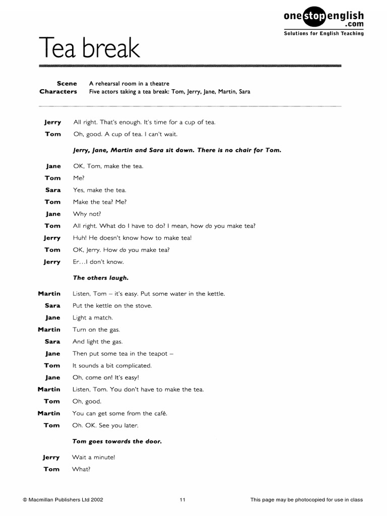 Tea Break PDF