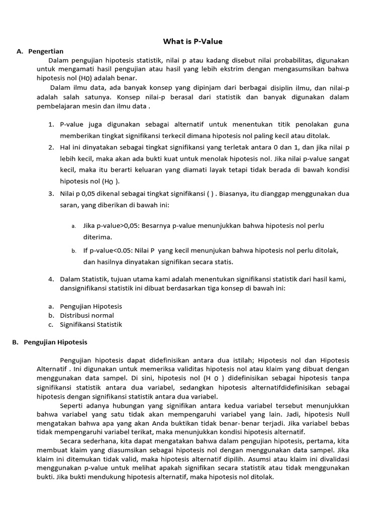 What is p value pdf metode bahan ajar sains matematika