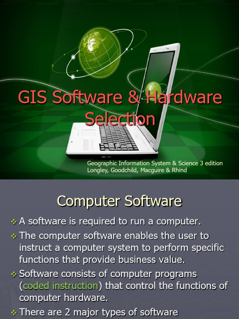 Gis Software and Hardware Selection PDF Geographic Information