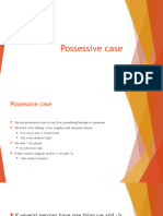 Possesive Case