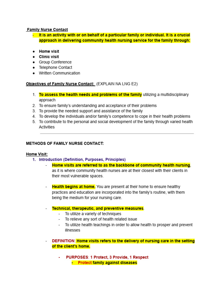 Home Visit Clinical Visit PDF Health Care Nursing