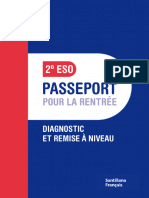 Passeport Pour La Rentrée 2º ESO