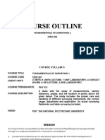 Course Outline in Surveying 1