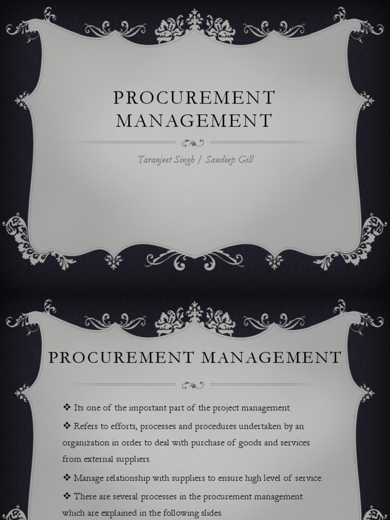 Procurement Management Processes Explained | PDF