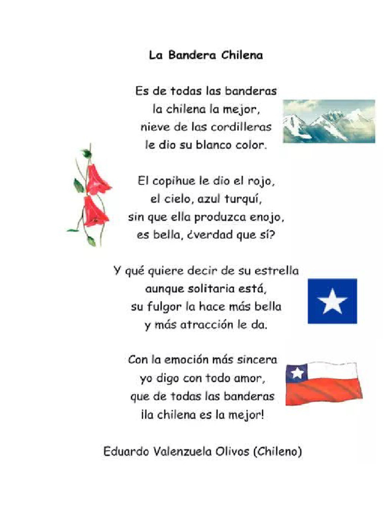 Poema La Banderita Chilena PDF