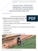 96) Cálculo de Linha de Vida - CÁLCULO DOS Esforços Horizontais / Verticais para A Estrutura em Tubo de Aço Galvanizado+ Cabo de Aço para Cabo Guia