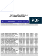 Planilla Semana 38 18 Setiembre Al 24 Setiembre