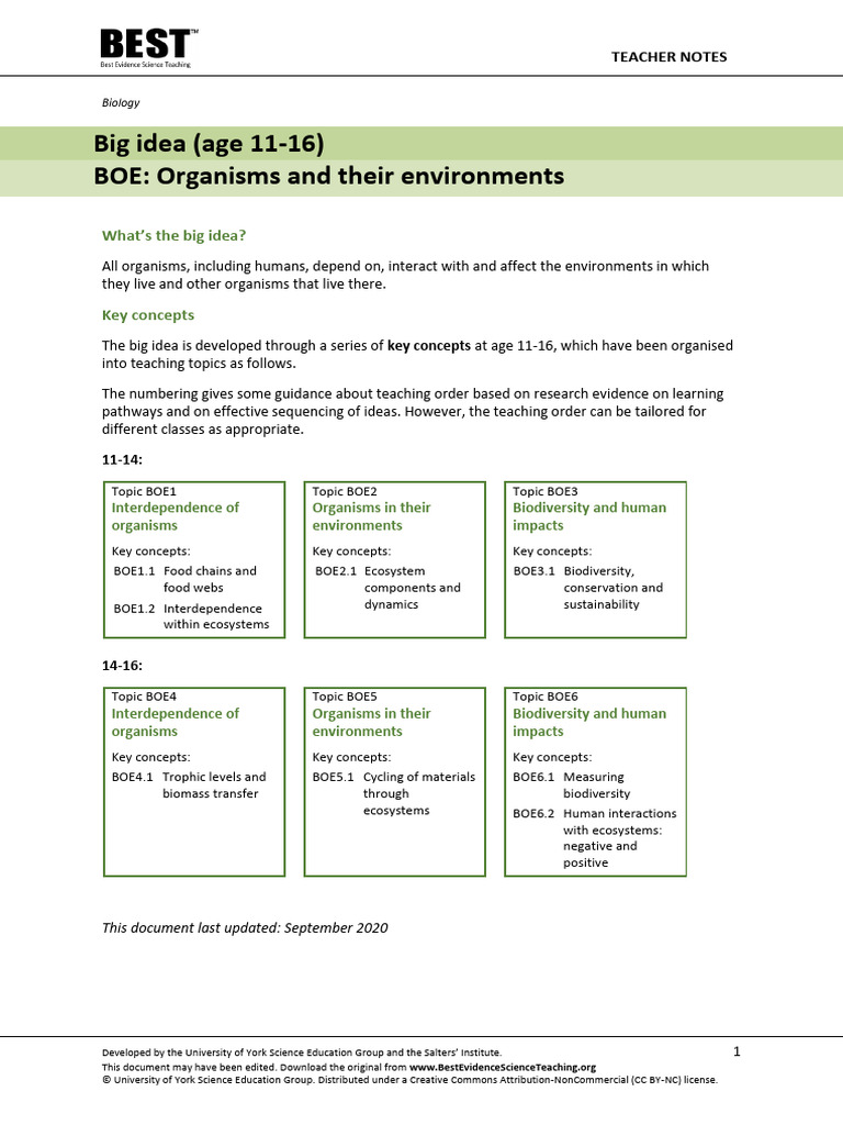 PGCE Secondary Science Curriculum Intent October 2023 | PDF | Ecosystem ...