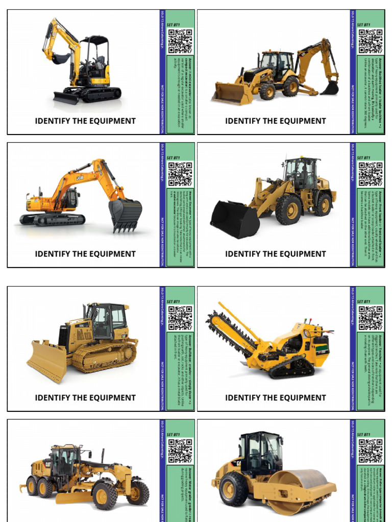 Heavy Equipment Identification Guide | PDF | Crane (Machine) | Loader ...