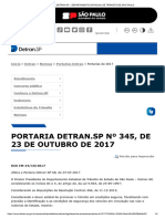 POrtaria 345 .17 - DETRAN-SP - DEPARTAMENTO ESTADUAL DE TRÂNSITO DE SÃO PAULO