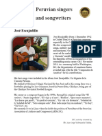 Peruvian Singers and Songwriters - José Escajadillo