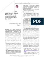 El Habeas Corpus en El Ámbito Federal. El Bloque de Constitucionalidad Como Extensor de La Ley 23.098 - Guillermo Chas y Alan Bergdolt.