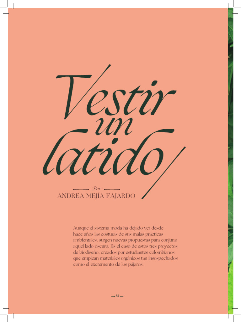 88-95 Vestir Un Latido | PDF | Sustentabilidad | Entorno natural