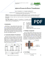 Design and Analysis of Losses in Power Transformer