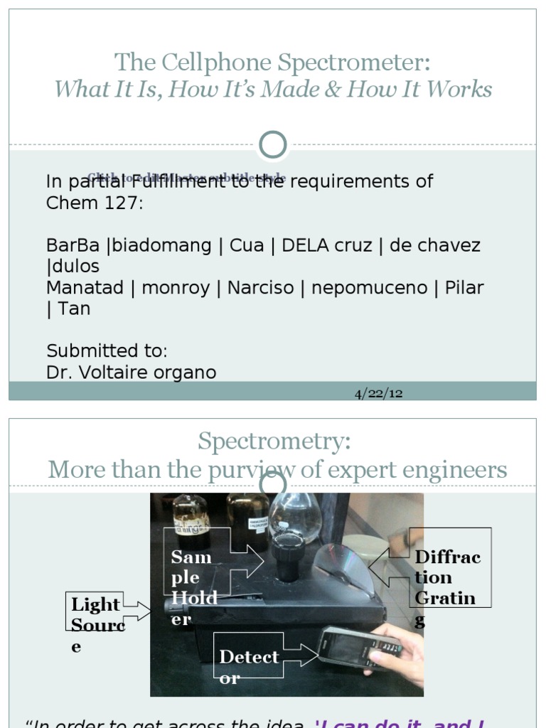 Build Your Own Cellphone Spectrometer | PDF | Spectrum | Optics