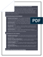 Utilizing Data Warehousing and Data Mining at in Vivo Company