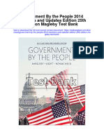 Government by The People 2014 Elections and Updates Edition 25th Edition Magleby Test Bank