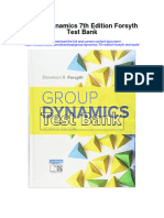 Group Dynamics 7th Edition Forsyth Test Bank