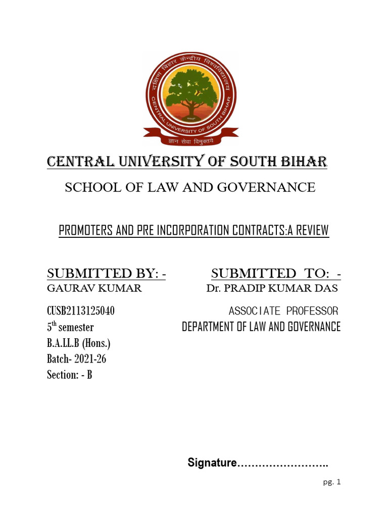 Gaurav Kumar Company Assignment | PDF | Legal Liability | Fiduciary