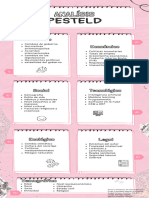 Infografía de Proceso Notas de Papel Aesthetic Rosa Blanco