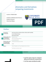 Lecture 5 Comparing Investments