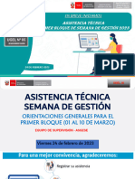 Asistencia Técnica Semana de Gestión - Primer Bloque