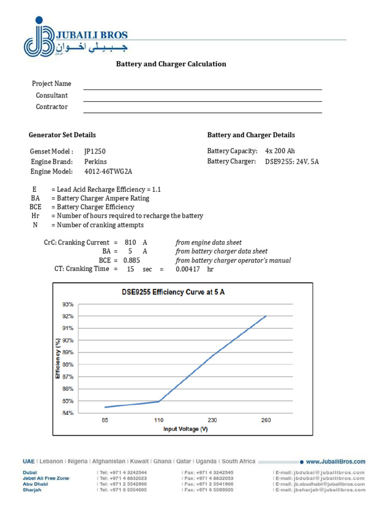 Battery Charger Calculation PDF Battery Charger Electrical