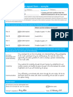 Bronze Assessment Report Form - Sample