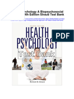 Health Psychology A Biopsychosocial Approach 4th Edition Straub Test Bank